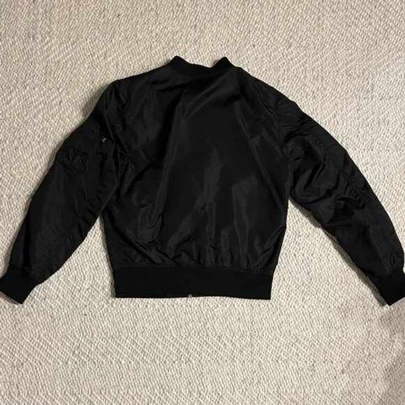 Alpha Industries MA-1 Flight Jacket (Black/Orange Reversible) - Size M (Fits S/M - Picture 7 of 11